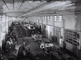Workers Working on Cars in the Ferrari Factory Photographic Print by A. Villani