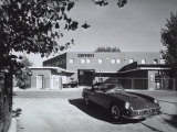 Entrance and Facade of the Ferrari Factory in Maranello Fotografie-Druck von A. Villani