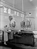 Bottling of Fruit Juices at the SALFA Company in Bologna Photographic Print by A. Villani