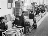 Few Female Workers in the Factory of the Giordani Company, Producer of Baby Carriages and Bicycles Photographic Print by A. Villani