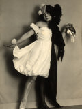 Portrait of the Young Wanda Wulz, Dressed in a Half White, Half Black Costume Photographic Print by Carlo Wulz