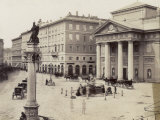 Piazza Della Borsa, in Trieste, Italy, with the Palazzo Della Borsa Vecchia Photographic Print by Giuseppe Wulz