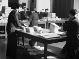 Workers in Newspaper Printing Facility of Daily Il Resto Del Carlino of Bologna Preparing Delivery Fotografie-Druck von A. Villani