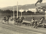 First International Sulky Race 1910 Fall Reunion, at the Montebello Racetrack in Trieste Photographic Print by Carlo Wulz