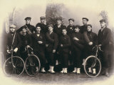 Group Portrait of Cyclists Photographic Print by Giuseppe Wulz