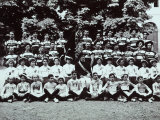 Athletes of the Ginnastica Triestina in a Garden, Wearing the Medals They Were Awarded Photographic Print by Carlo Wulz