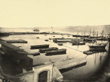 The Lazzaretto Vecchio Area of the Port of Trieste Photographic Print by Giuseppe Wulz