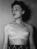Model Wearing a Bra Made by the C.U.C.I.F. Company Photographic Print by A. Villani