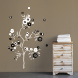 Black & White Flowers Wall Decal