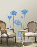 Blue Agapanthus Muursticker