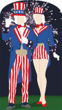 Aunt and Uncle Sam Stand-In Stand Up