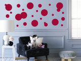 Red Circles Muursticker