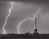 Lightning over Paris Affiches par André Kertész