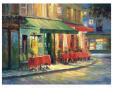 Red and Green Cafe Posters by Haixia Liu