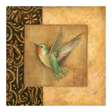 Hummingbird Square Art by Susan Winget