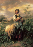 The Young Shepherdess Plakater af Johann Baptist Hofner