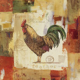 Colorful Roosters II Art par Lisa Audit