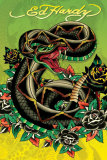 Ed Hardy - Snake Poster von Ed Hardy