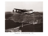 Boeing B-314 over San Francisco Bay, California 1939 Giclee Print by Clyde Sunderland