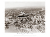 Clipper brésilien au dessus de Miami, 1934 reproduction procédé giclée