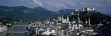 View of a Castle on Top of a Mountain, Hohensalzburg Fortress, Salzach River, Salzburg, Austria Photographic Print by Panoramic Images 
