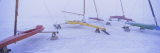 Ice Boats on a Frozen Lake, Grand Rapids, Kent County, Michigan, USA Photographie par Panoramic Images 