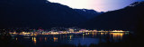 City Lights on Harbor, Dusk, Juneau, Alaska, USA Photographic Print by Panoramic Images 