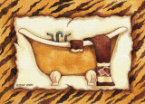 Tiger Bath Posters by Diane Knott