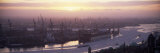 View of Container Ships in River, Elbe River, Landungsbrucken, Hamburg Harbour, Hamburg, Germany Photographic Print by Panoramic Images
