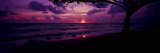 Sunrise over the Sea, Pounders Beach, Oahu, Hawaii, USA Photographic Print by Panoramic Images 