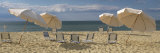Deck Chairs and Beach Umbrellas on the Beach, Jetties Beach, Nantucket, Massachusetts, USA Photographic Print by Panoramic Images 