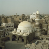 Mosque and City Skyline, Sana'A, Yemen, Middle East Photographic Print by Michael Jenner