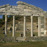 Tourists Amid the Ruins of the Roman City at Apollonia, Albania, Europe Photographic Print by Rolf Richardson