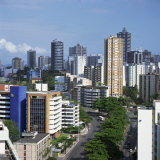 High Rise Buildings on the City Skyline of Salvador in Bahia State in Brazil, South America Photographic Print by Geoff Renner