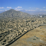 Devastation from Civil War, Kabul, Afghanistan Photographie par David Lomax