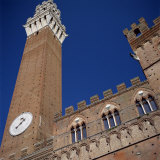 Town Hall with the Torre Del Mangia, in the Town of Siena, Tuscany, Italy Photographic Print by Tony Gervis