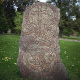 An 11th Century Viking Runestone from Lagga Parish, Uppsala, Sweden, Scandinavia, Europe Photographie par Christopher Rennie