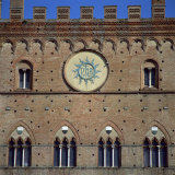 Bronze Panel Ihs, on the Wall of a Building in Siena, Tuscany, Italy Photographic Print by Tony Gervis