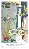 Water Lilies with Japanese Bridge Kunst af Roy Lichtenstein