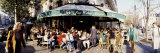 Group of People at a Sidewalk Cafe, Les Deux Magots, Saint-Germain-Des-Pres Quarter, Paris, France Photographic Print by Panoramic Images 