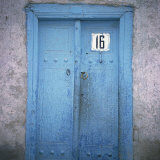 Blue Door in the Jewish Quarter of the City of Bukhara, Uzbekistan, Central Asia Photographie par Christopher Rennie