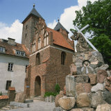 Statue of Christ Carrying the Cross in Front of the Czerwinsk Abbey, Poland, Europe Photographic Print by Rolf Richardson