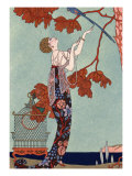 The Flighty Bird, France, Early 20th Century Giclée-Druck von Georges Barbier