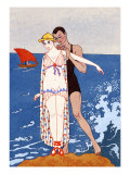 The Small Island, France, Early 20th Century Giclee Print by Georges Barbier