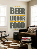 Beer, Liquor, Food Wandgemälde