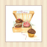 Cupcake Quartet Poster by Susan Eby Glass