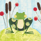 The Pretty Green Frog Affiches par Nicole Bohn