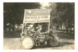 Vintage Motorcycle with Advertising Láminas Vintage Motorcycle with Advertising Láminas