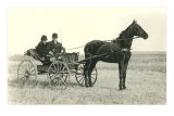 Two Men in Buggy on Prairie Prints