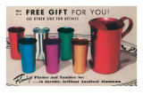 Anodized Glasses and Pitcher Poster